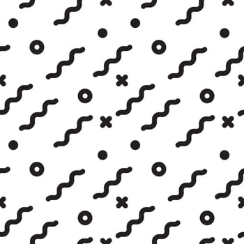 Vector geometric seamless pattern. Universal Repeating abstract circles figure in black white. Modern halftone circle design, pointillism