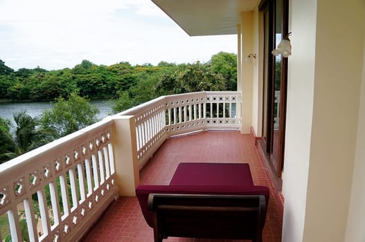 balcony outdoor river vegetation view