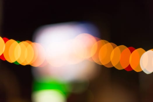 Lights blurred bokeh background from city light