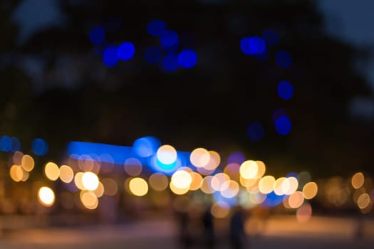 Lights blurred bokeh background from city light