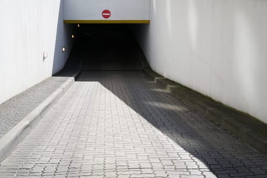 Exit of an underground car park in Magdeburg