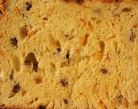 Typical Panettone using as background, close up shot