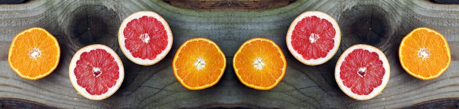 Grapefruit and oranges are healthy,delicious fruits