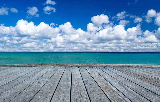beautiful beach and tropical sea