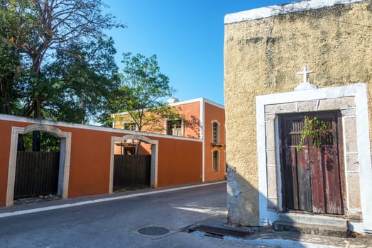 Street view in the historic colonial city of Valladolid, Mexico