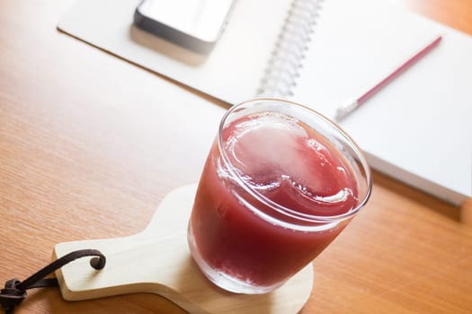 Mix Fruit Juice On Working Table, stock photo