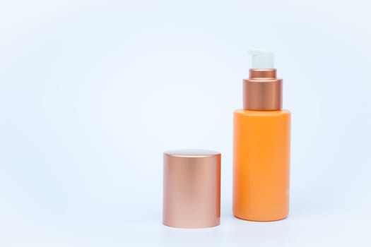 Cosmetic bottle isolated on white background, stock photo