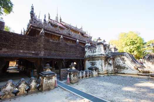 Golden Palace Monastery (Shwenandaw Kyaung) , mandalay in myanmar (Burma)