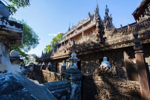 Golden Palace Monastery (Shwenandaw Kyaung) , mandalay in myanmar (Burma)