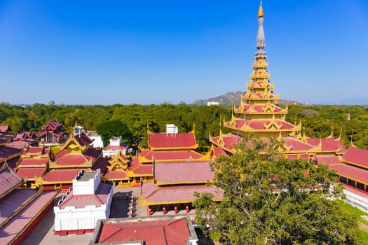 Mandalay Palace at day . Myanmar landmark