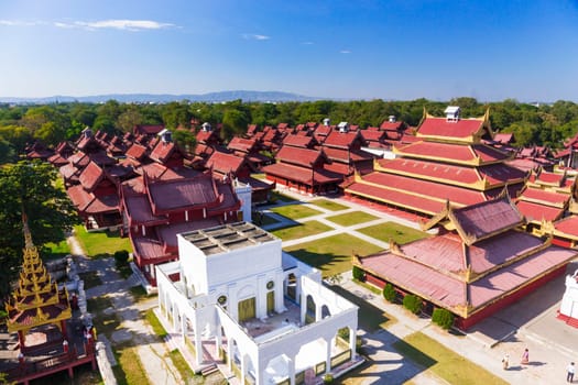Mandalay Palace at day . Myanmar landmark