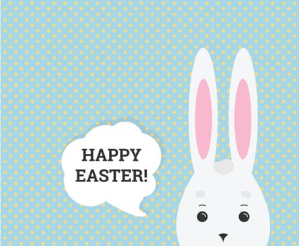 Vector Happy Easter greeting card Web banner template with rabbit
