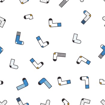 Cute colorful background for kid web site and printing. Socks pattern in modern youth style