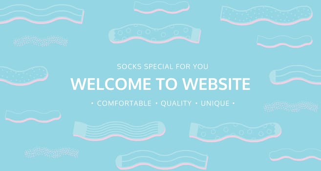 Welcome to website for socks shop. Color email graphic web banner template
