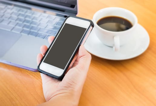 Serving The Net On Smart Phone, stock photo
