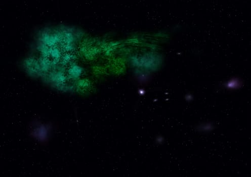 Star field in space a nebulae and a gas congestion. Elements of this image furnished by NASA .