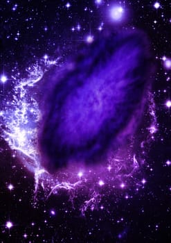 Far being shone nebula and star field against space. Elements of this image furnished by NASA .