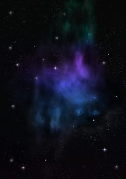Small part of an infinite star field of space in the Universe. Elements of this image furnished by NASA .
