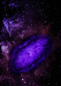 Far being shone nebula and star field against space. Elements of this image furnished by NASA .