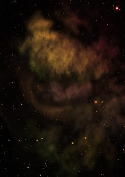 Far being shone nebula and star field against space. Elements of this image furnished by NASA .