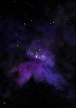 Star field in space a nebulae and a gas congestion. Elements of this image furnished by NASA .