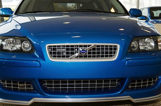 Front of a very nice blue car