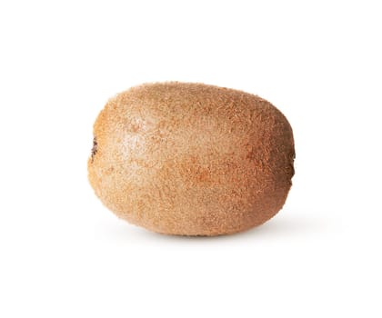 In Front Single Of Juicy Kiwi Fruit Isolated On White Background