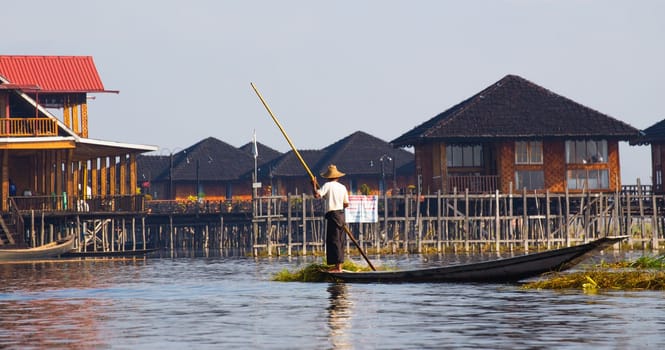 Inle Lake Bago , famous landmark in Myanmar (Burma)