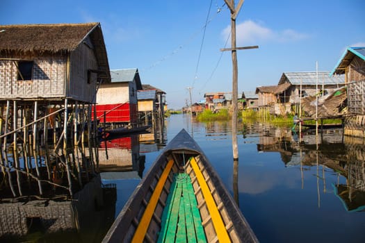 Inle Lake Bago , famous landmark in Myanmar (Burma)