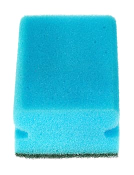 Inverted single sponge for washing dishes perspective isolated on white background