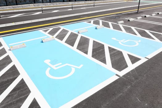 Road marking for disabled parking