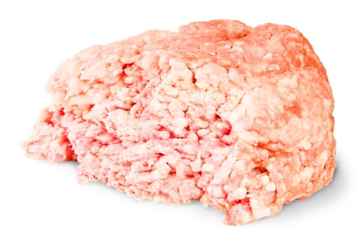 Raw Ground Beef Isolated On White Background