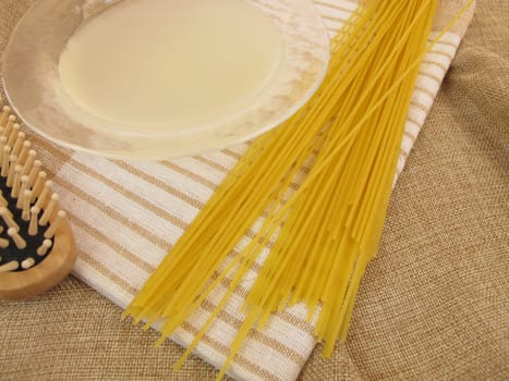 Pasta water for hair care and for beautiful skin