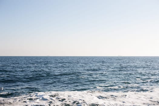 Picturesque panorama of the Black Sea in the city of Odessa