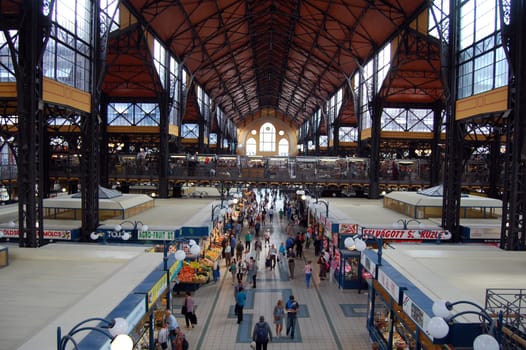 The biggest market in Budapest.