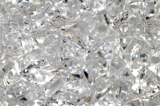 Transparent plastic parts for decoration as texture background.