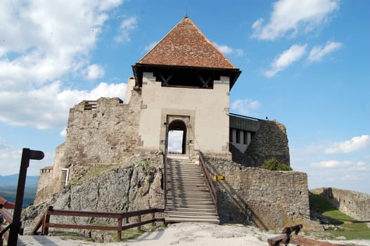 Landmark of Visegrad castle in Hungary.