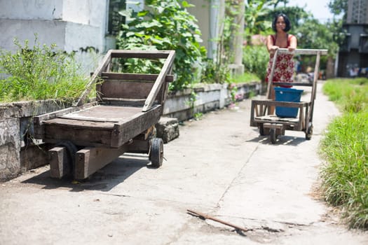 Cebu, Philippines - October 01, 2014. Everyday life of filipinos with traditiones in Cebu city Philippines
