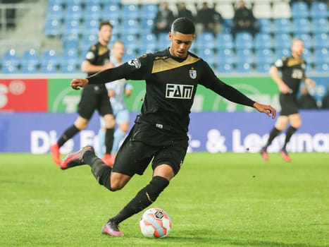 Tarek Chahed (1.FC Magdeburg) at the 3rd league season 2016/2017 point game Chemnitzer FC against 1.