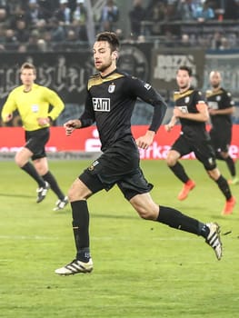 Striker Christian Beck (1.FC Magdeburg) at the 3rd league season 2016/2017 point game Chemnitzer FC against 1.