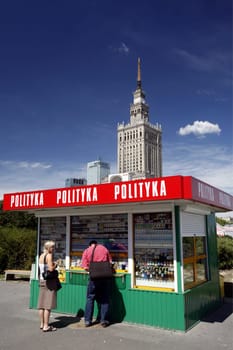 The Culture Palace in the City of Warsaw in Poland,East Europe.