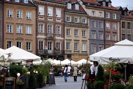 The Old Town in the City of Warsaw in Poland,East Europe.