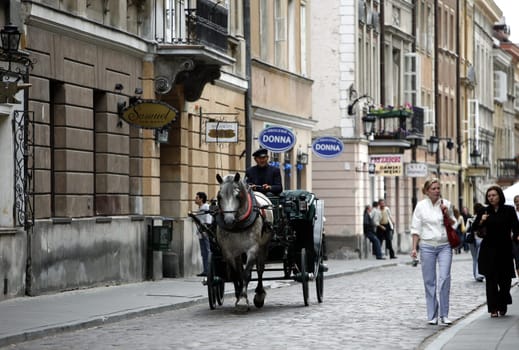 The Old Town in the City of Warsaw in Poland,East Europe.