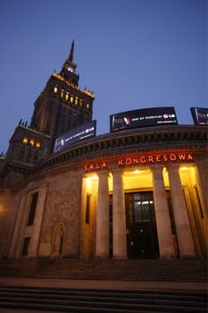 The Culture Palace in the City of Warsaw in Poland,East Europe.