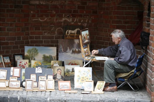The Old Town in the City of Warsaw in Poland,East Europe.