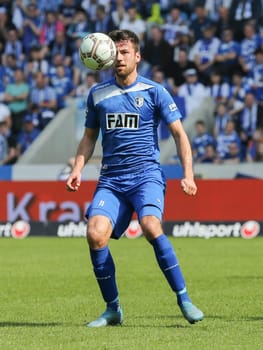 Striker Christian Beck (1.FC Magdeburg) in the 3rd league season 2016/2017 Point game 1.FCM against FC Rot-Weiß Erfurt
