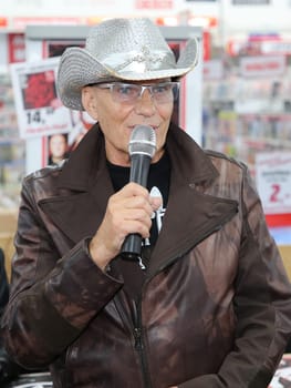 Guitarist Fritz Puppel on a promotional tour with the cult band City for the new CD "Das Blut so laut"" on 10.04.2017 in Magdeburg"