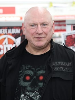 Keyboarder Manfred Hennig on promotional tour with the cult band City for the new CD "Das Blut so laut"" on 10.04.2017 in Magdeburg"