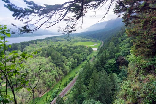 Columbia River Gorge landscape view near Portland, Oregon