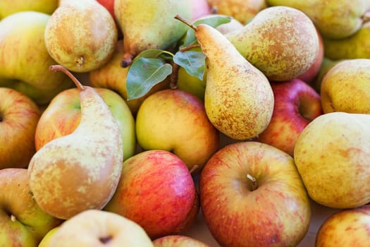 Background apples and pears